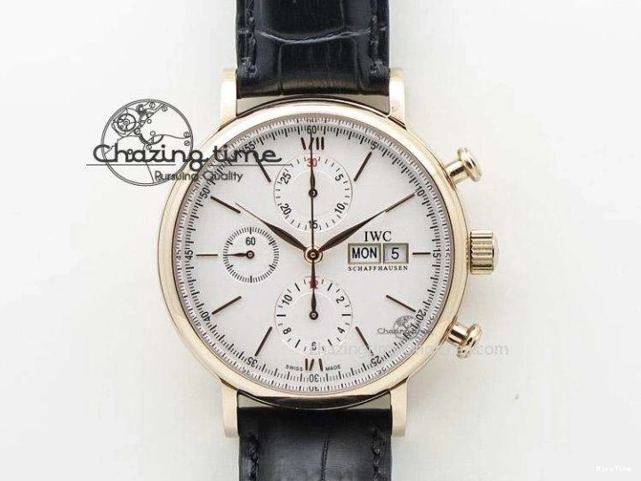 MIROTIME 0707 Portofino Chrono SS White Dial on SS Mesh Bracelet A Soft 7388